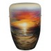 Hand Painted Biodegradable Cremation Ashes Funeral Urn / Casket - Ocean Sunset Beach